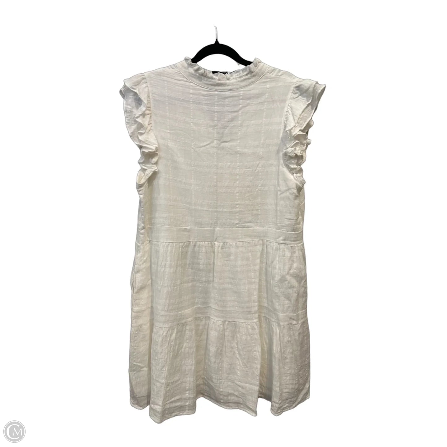 Dress Casual Midi By Clothes Mentor In White, Size: L