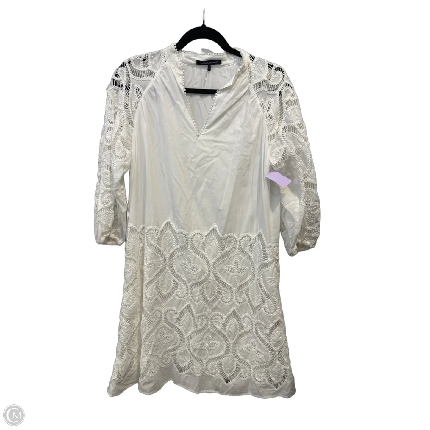 Dress Casual Midi By Clothes Mentor In White, Size: L