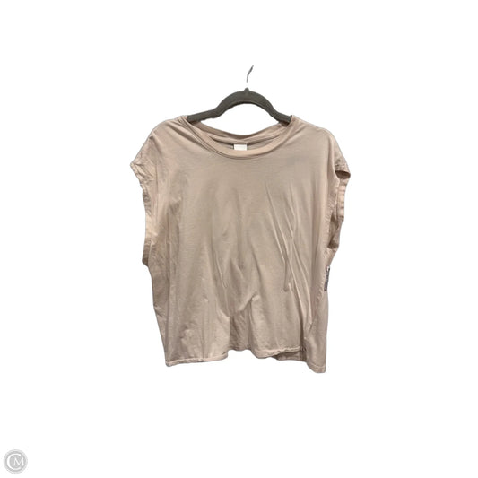 Top Sleeveless By H&m In Tan, Size: M