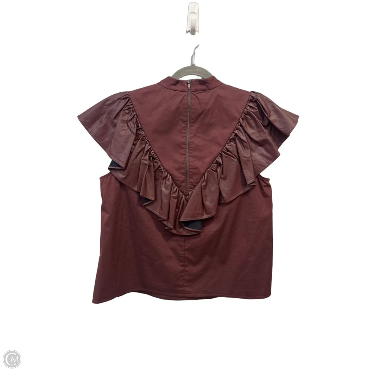 Top Sleeveless By Crosby In Maroon, Size: L