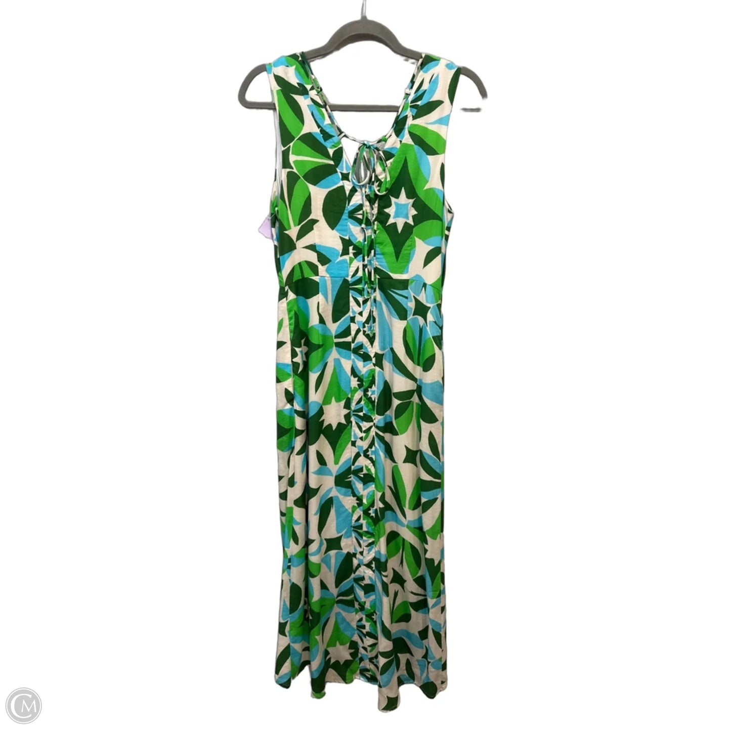Dress Casual Maxi By Clothes Mentor In Blue & Green, Size: Xs
