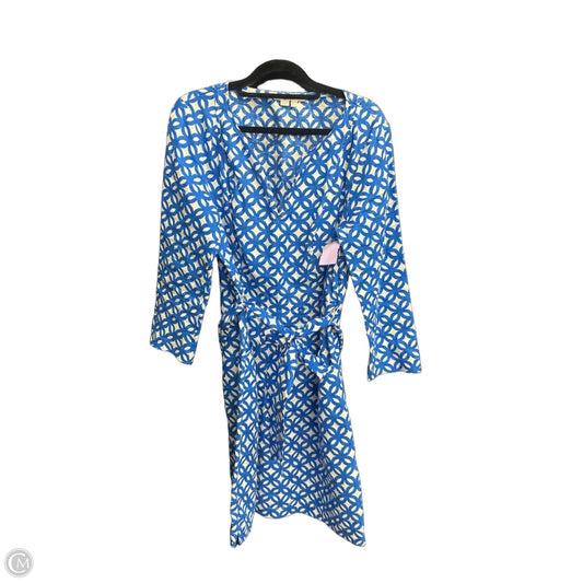 Dress Casual Midi By Boden In Blue & White, Size: M