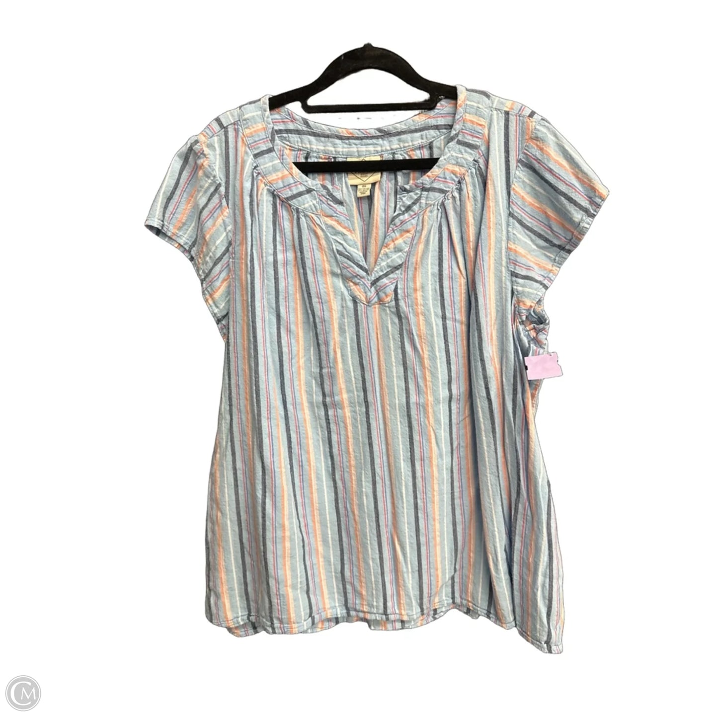 Blouse Sleeveless By St Johns Bay In Striped Pattern, Size: Xl