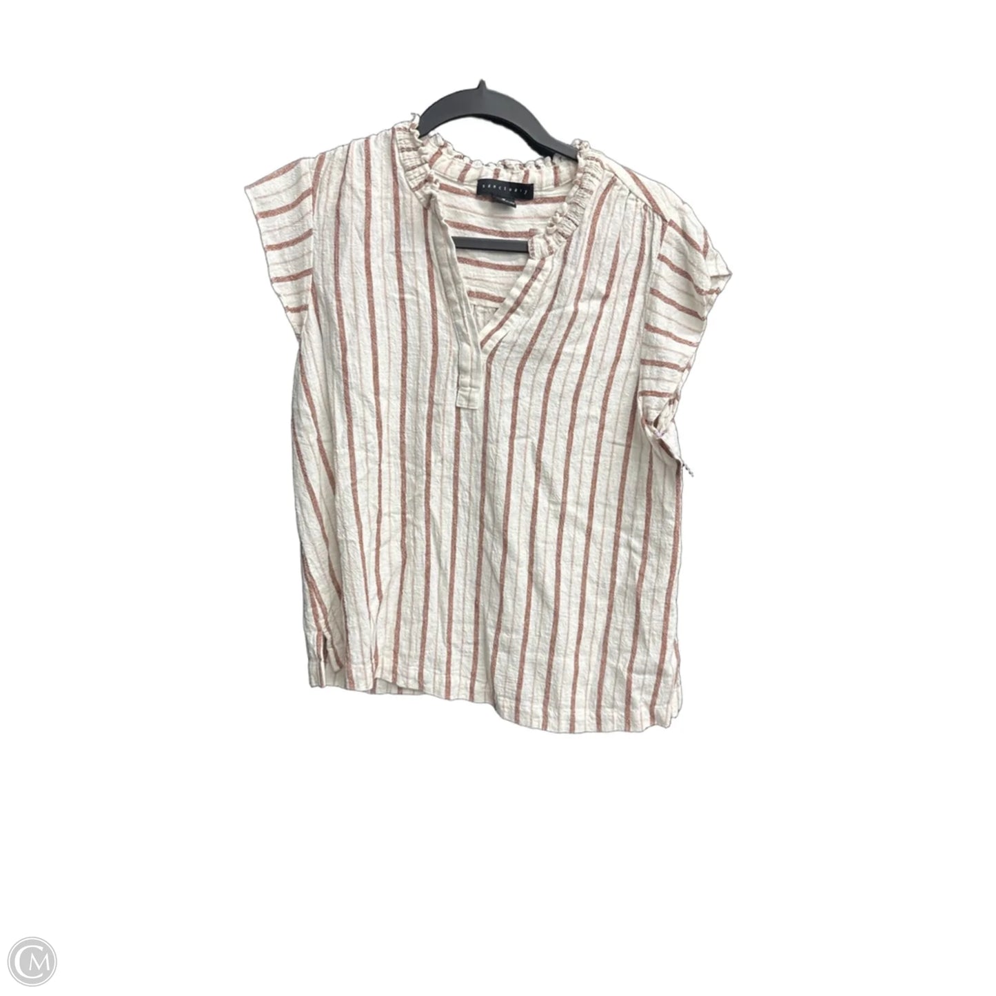 Top Short Sleeve By Sanctuary In Striped Pattern, Size: M