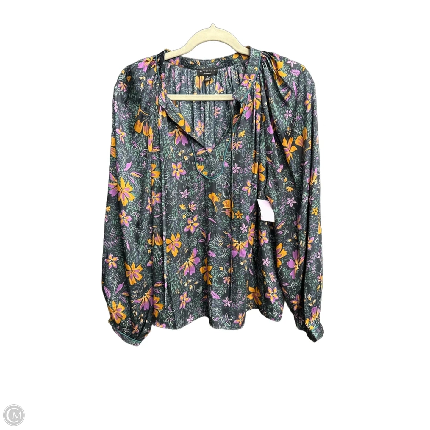 Blouse Long Sleeve By Current Air In Floral Print, Size: S