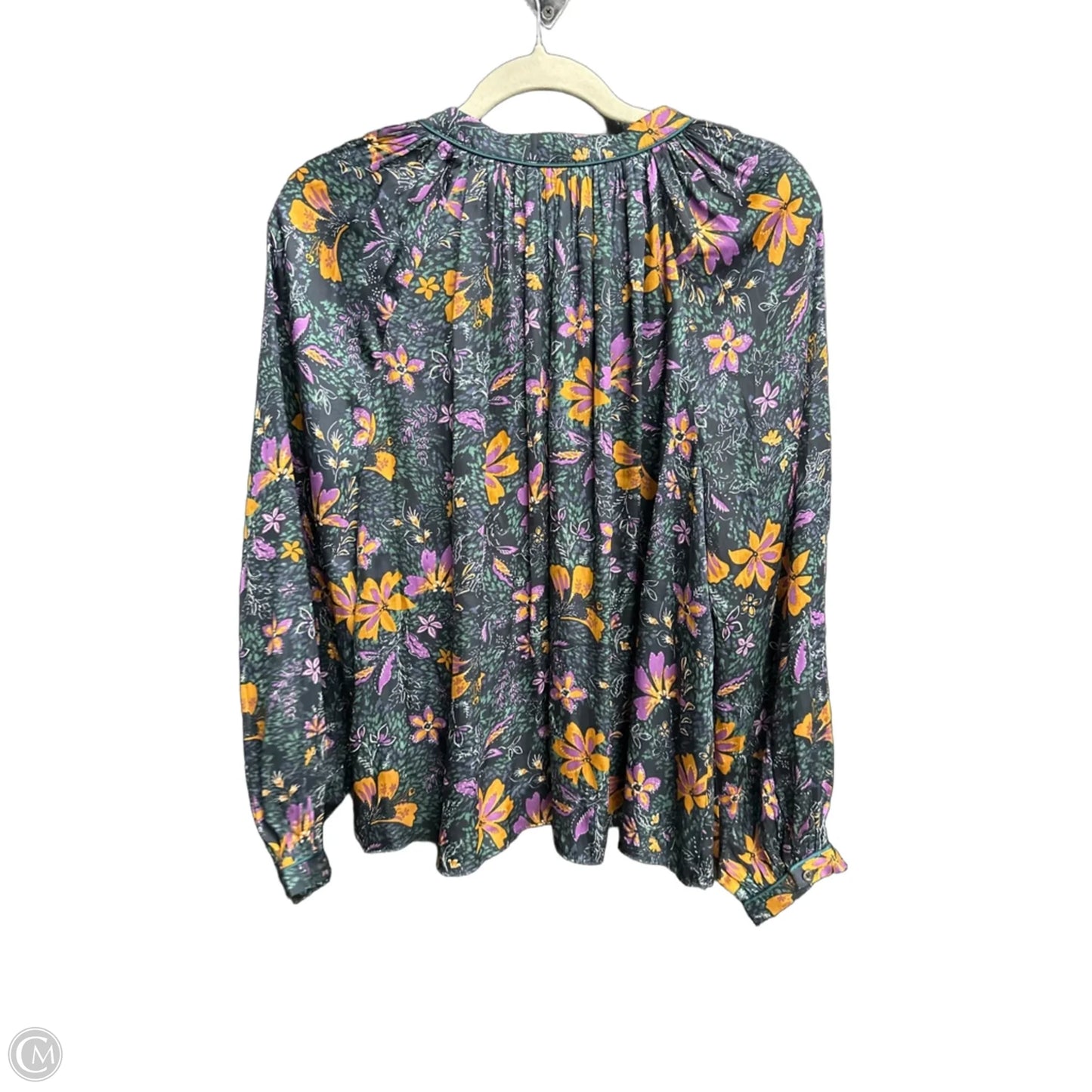 Blouse Long Sleeve By Current Air In Floral Print, Size: S