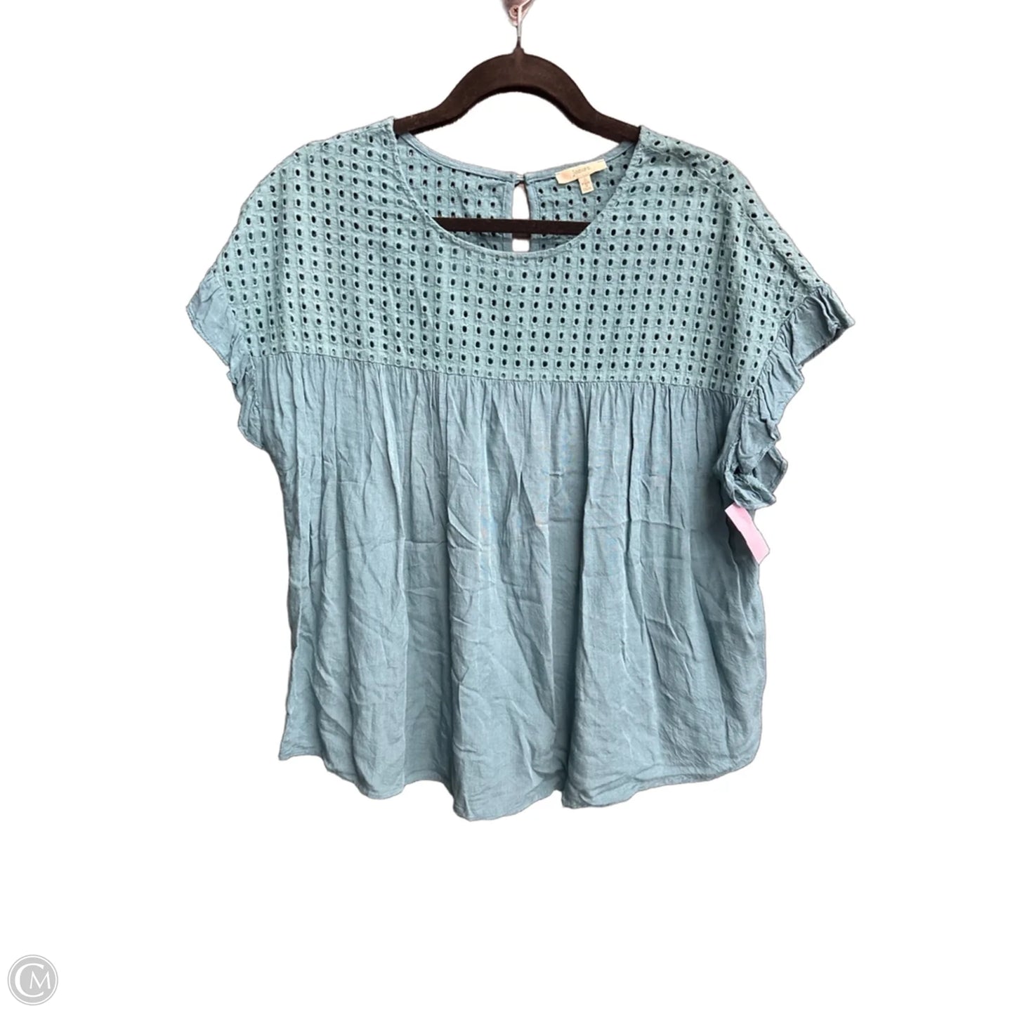 Top Short Sleeve By Jodifl In Teal, Size: S