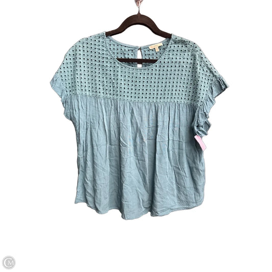 Top Short Sleeve By Jodifl In Teal, Size: S