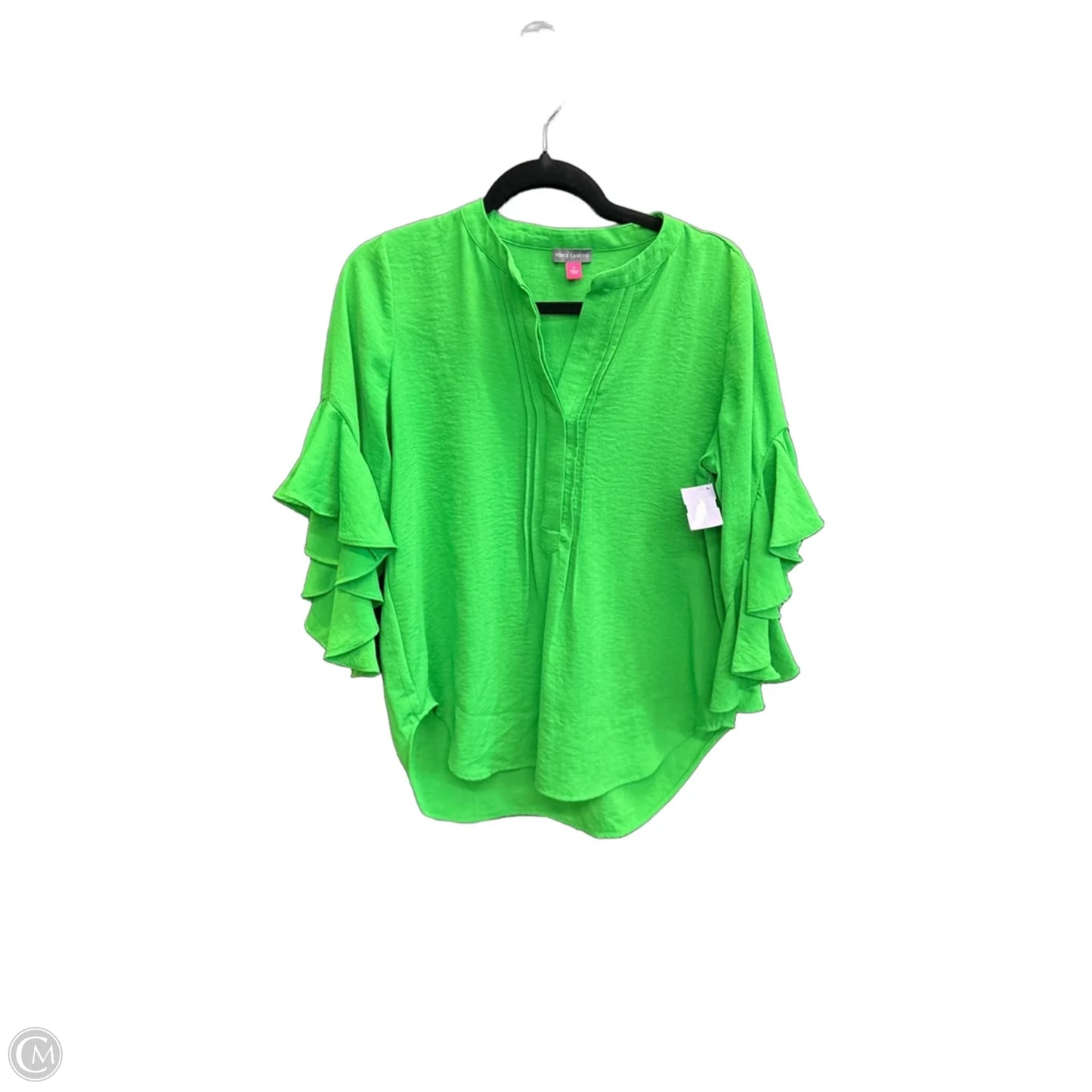Top 3/4 Sleeve By Vince Camuto In Green, Size: S