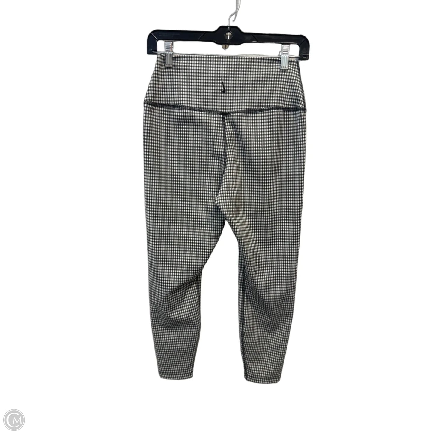Athletic Leggings By Nike Apparel In Plaid Pattern, Size: L