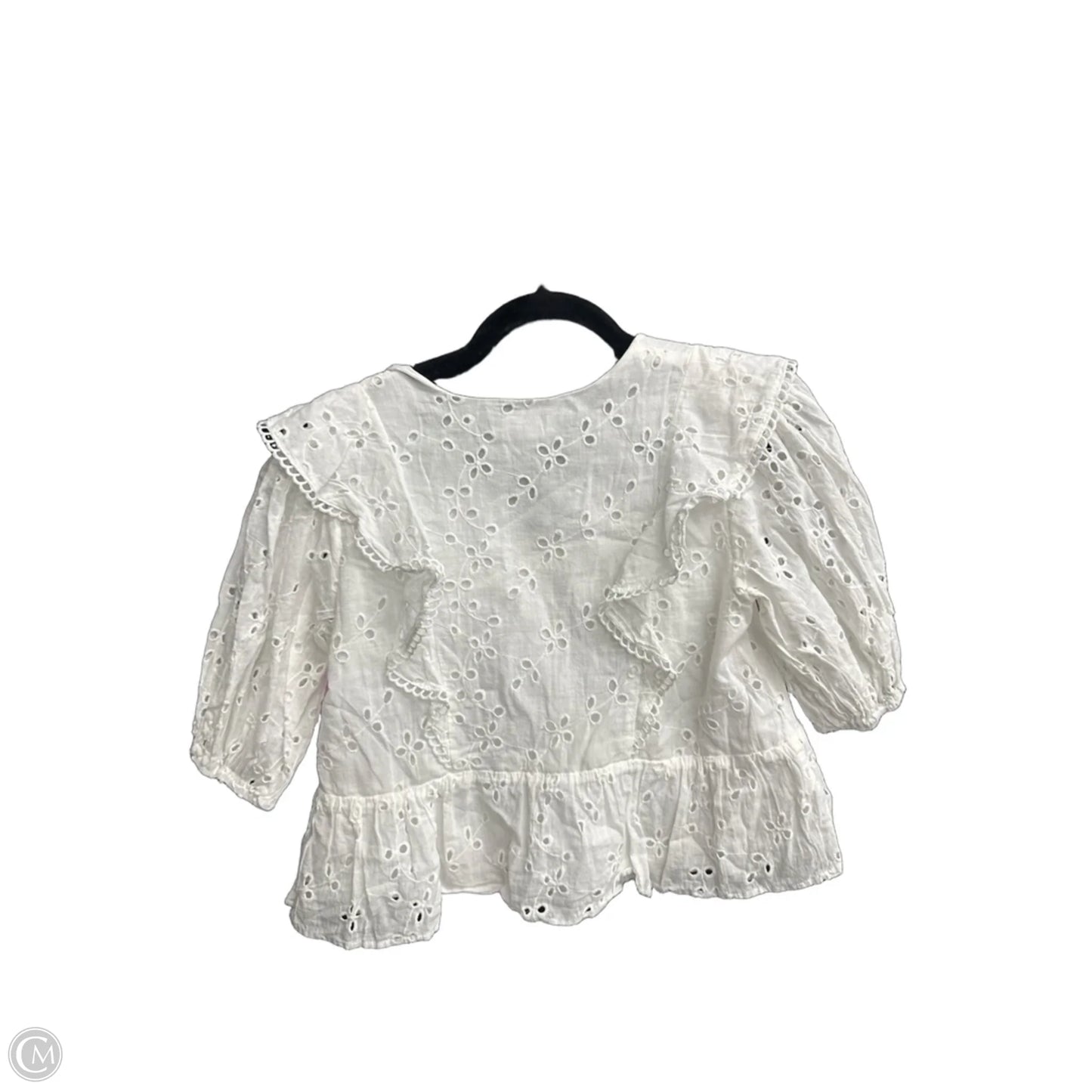 Blouse Short Sleeve By &merci In White, Size: S