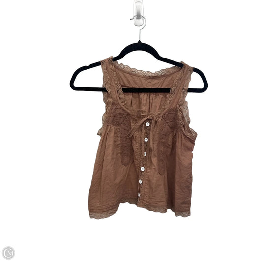 Blouse Sleeveless By Clothes Mentor In Brown, Size: S