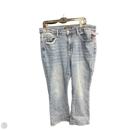 Jeans Straight By Judy Blue In Blue Denim, Size: 18