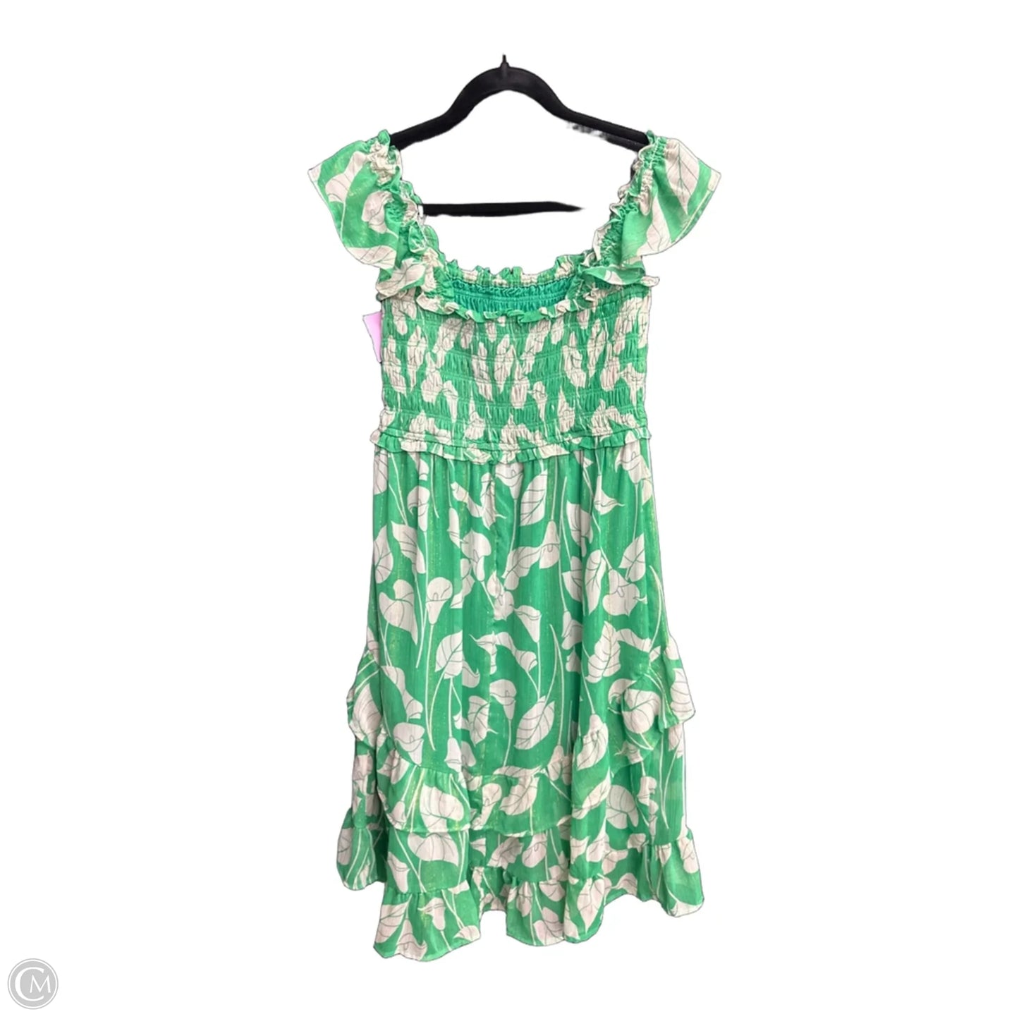 Dress Casual Midi By Mimi Chica In Green & White, Size: S