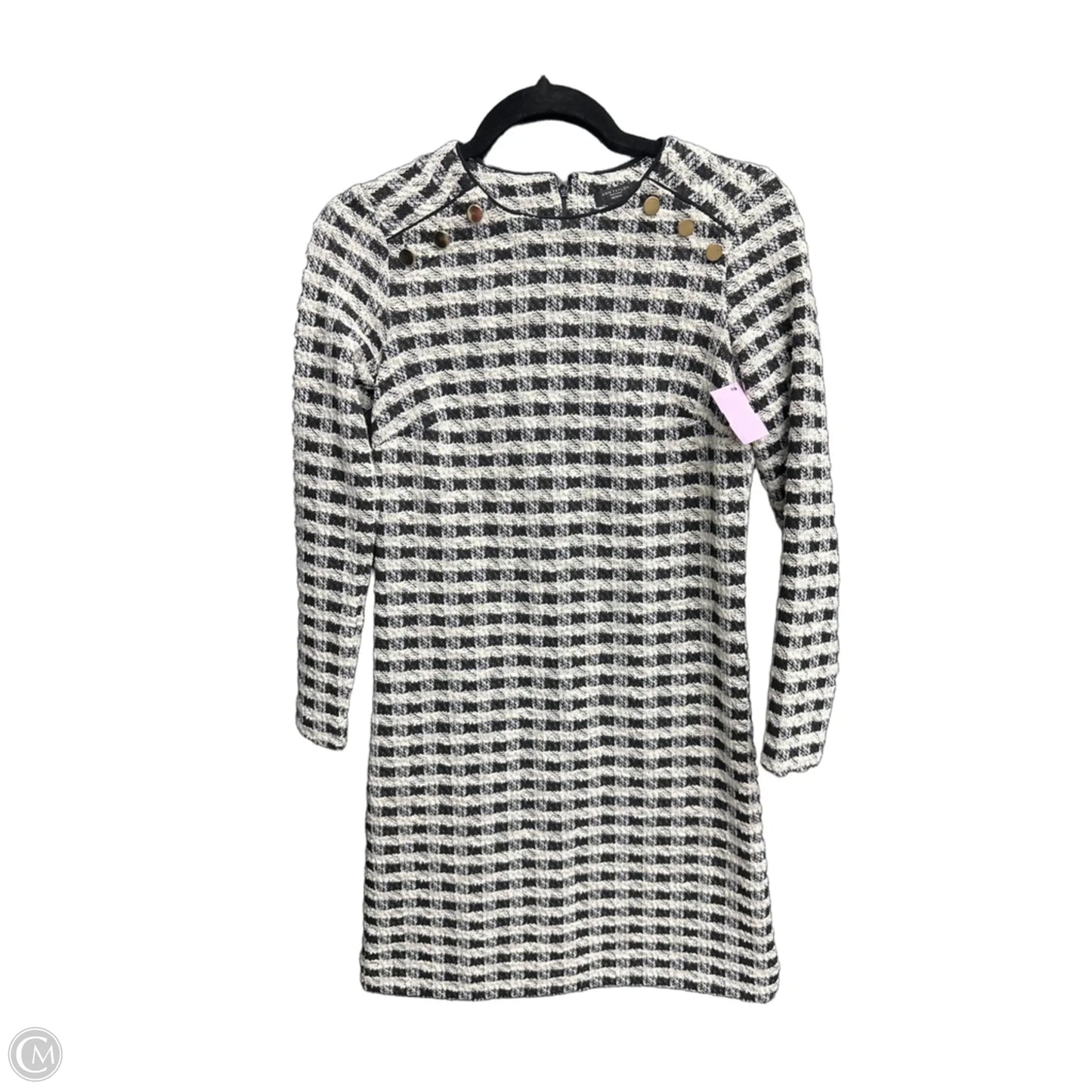 Dress Casual Midi By Ann Taylor In Plaid Pattern, Size: Xsp