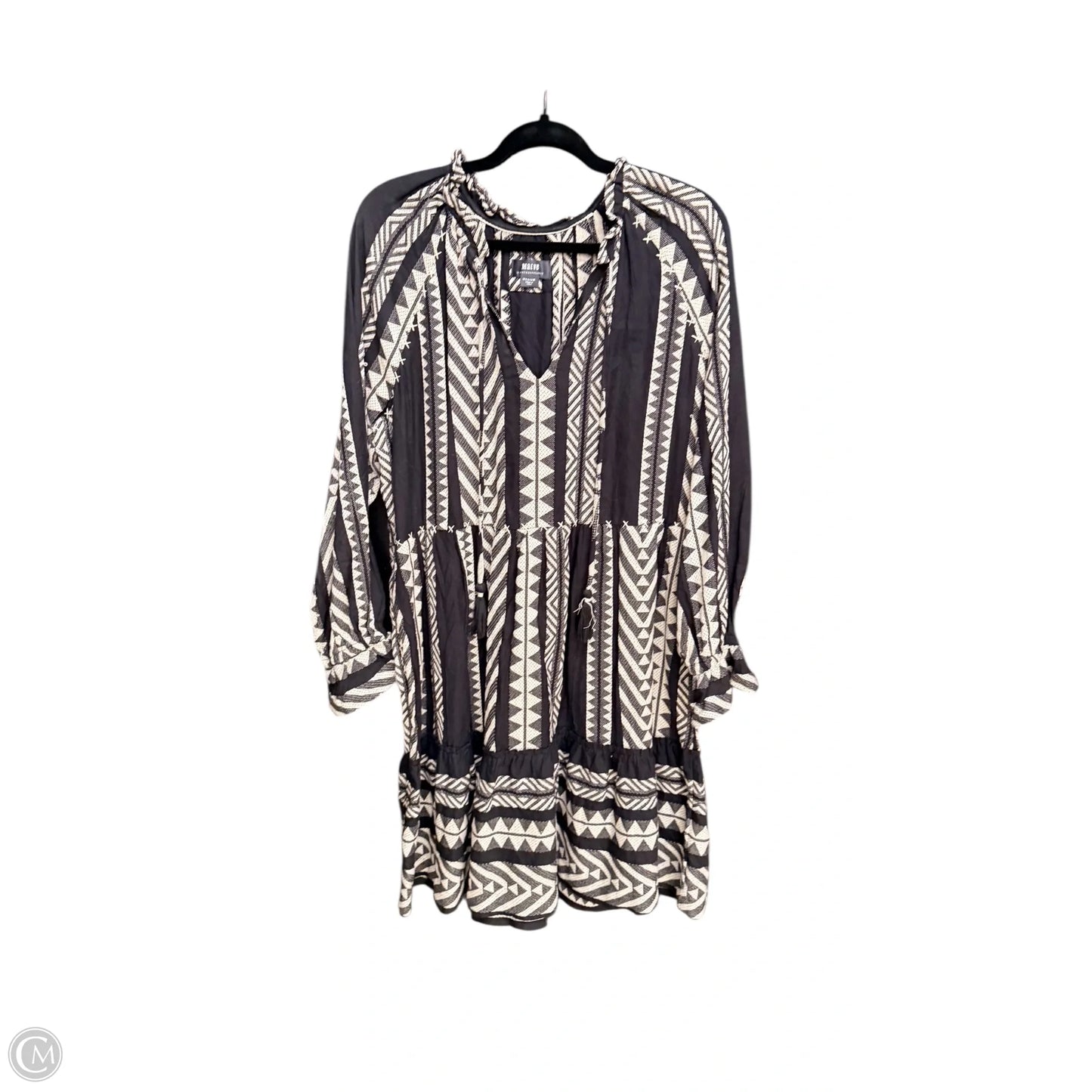 Dress Casual Midi By Maeve In Black & White, Size: M