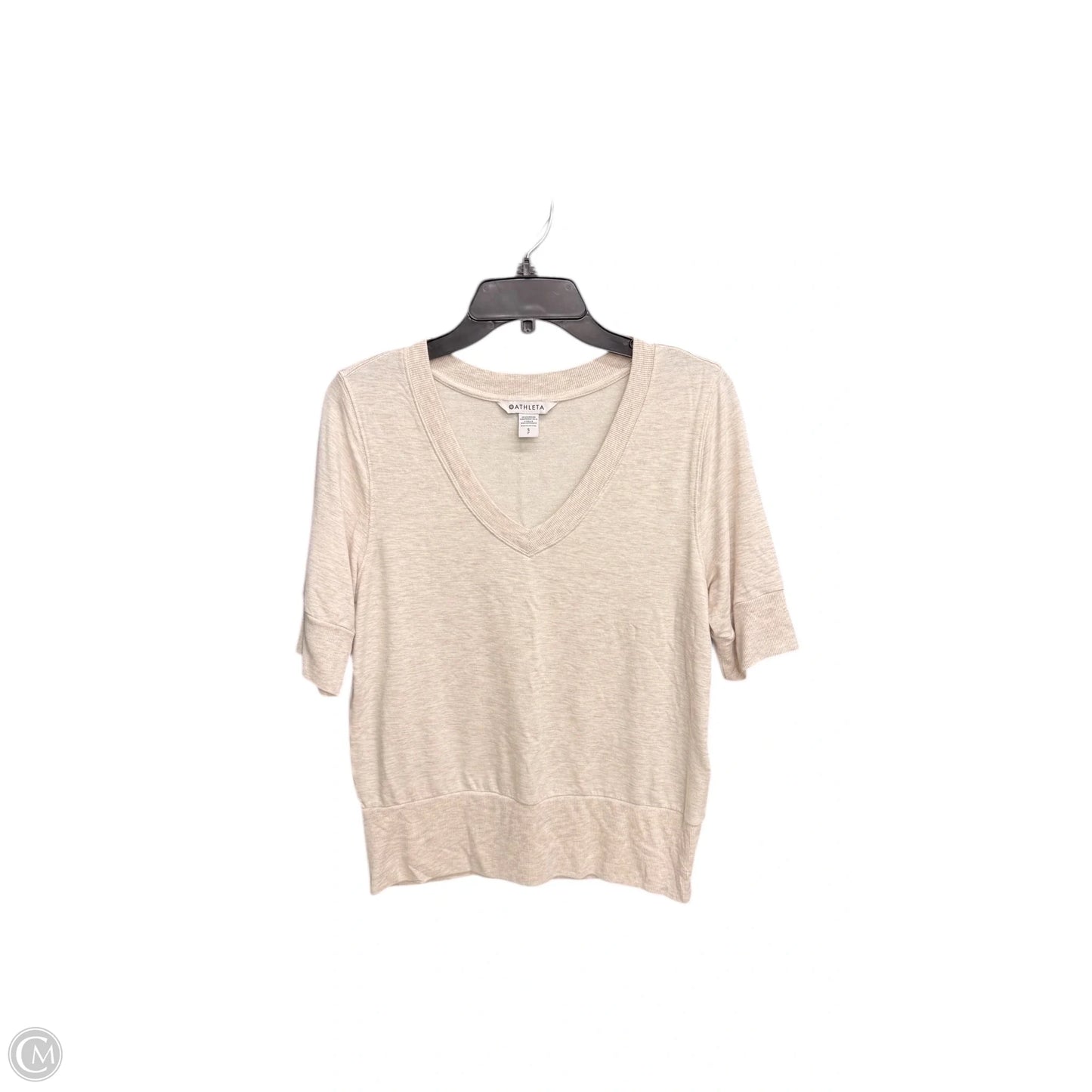 Top Short Sleeve By Athleta In Grey, Size: S