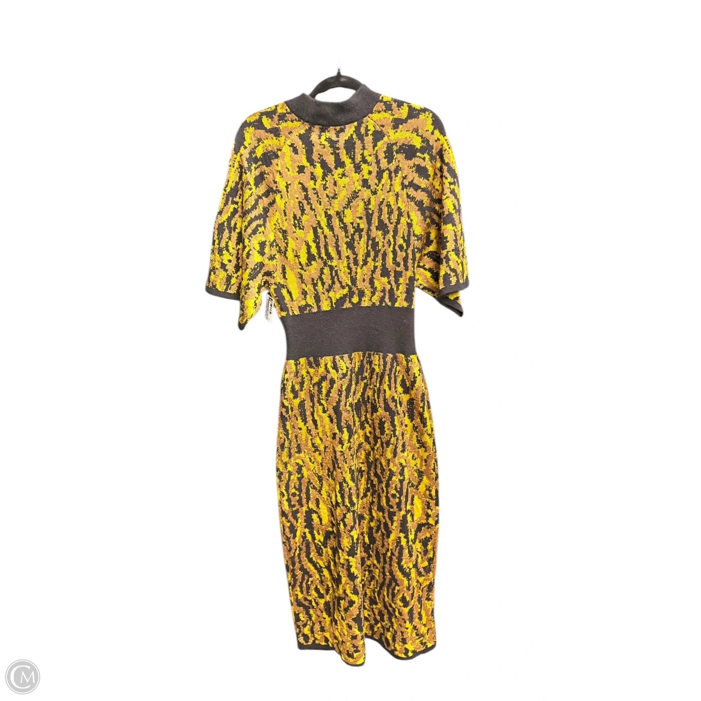 Dress Designer By Kate Spade In Black & Gold, Size: M