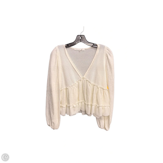 Top Long Sleeve By Altard State In White, Size: S