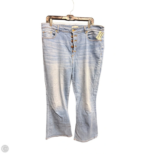Jeans Boot Cut By Loft In Blue Denim, Size: 14