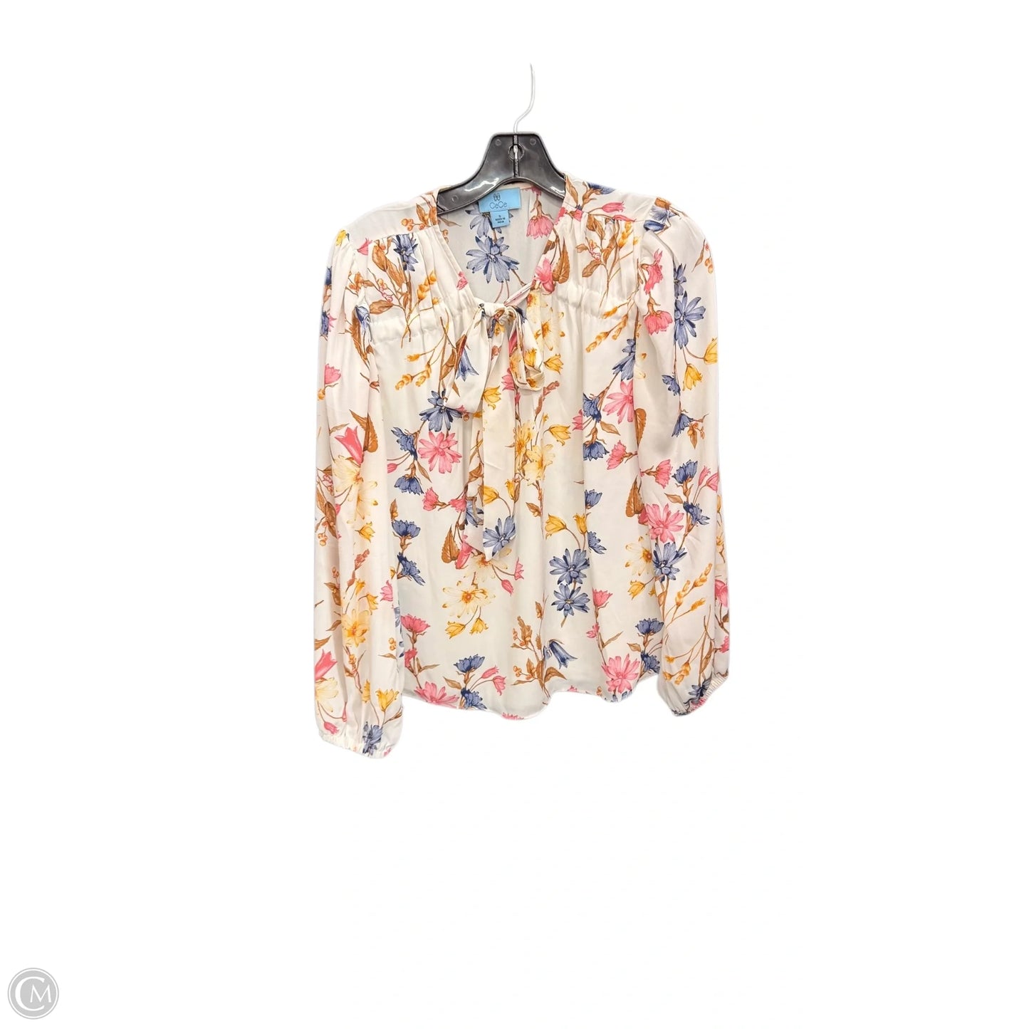 Top Long Sleeve By Cece In White, Size: S