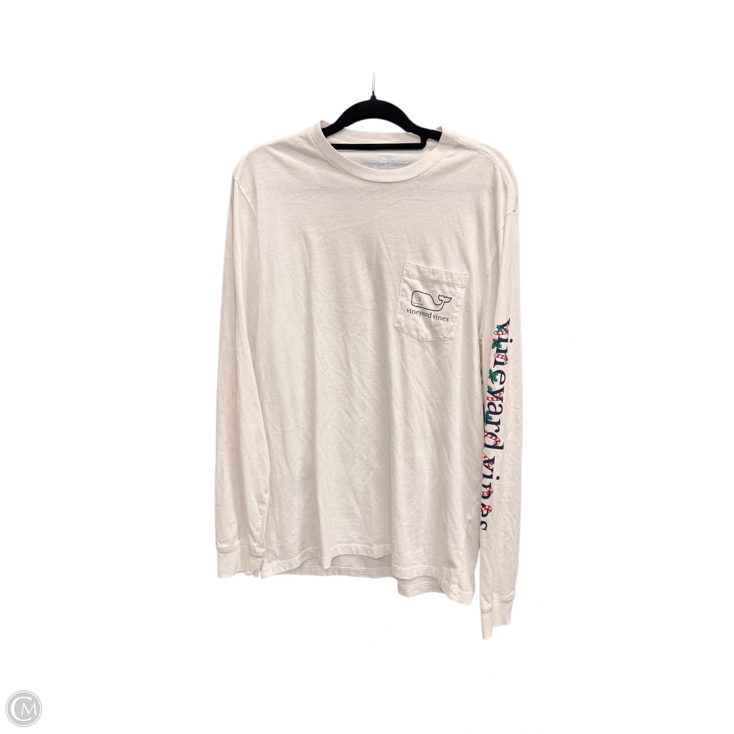 Top Long Sleeve By Vineyard Vines In White, Size: S