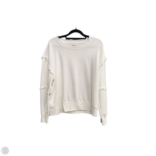 Top Long Sleeve By Clothes Mentor In White, Size: M
