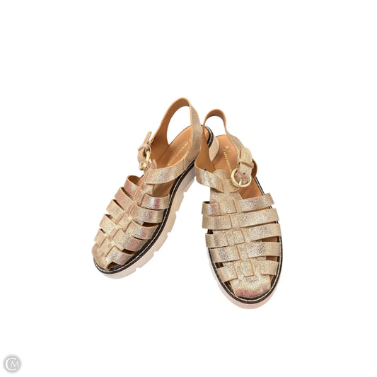 Shoes Flats By Anthropologie In Gold, Size: 8.5
