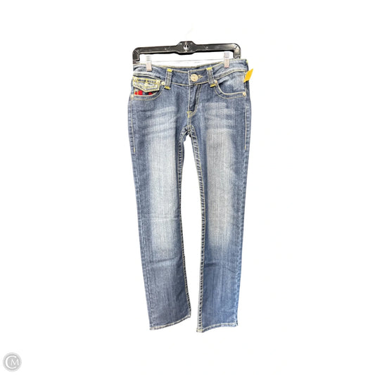 Jeans Straight By True Religion In Blue Denim, Size: 4
