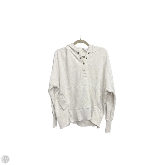 Sweatshirt Hoodie By Bucketlist In Grey, Size: L