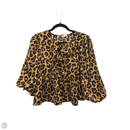 Top Long Sleeve By Jodifl In Animal Print, Size: S