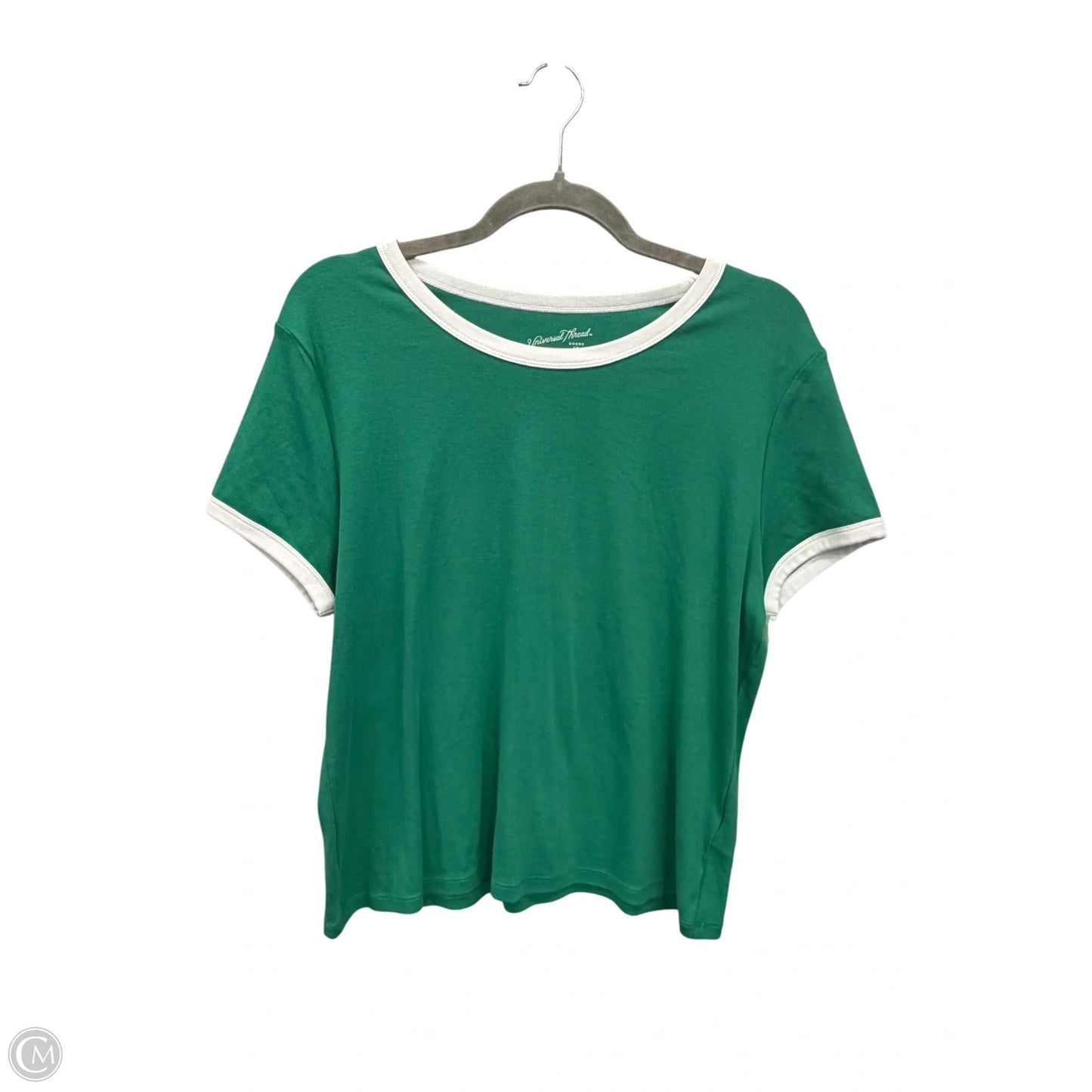 Top Short Sleeve Basic By Universal Thread In Green & White, Size: L