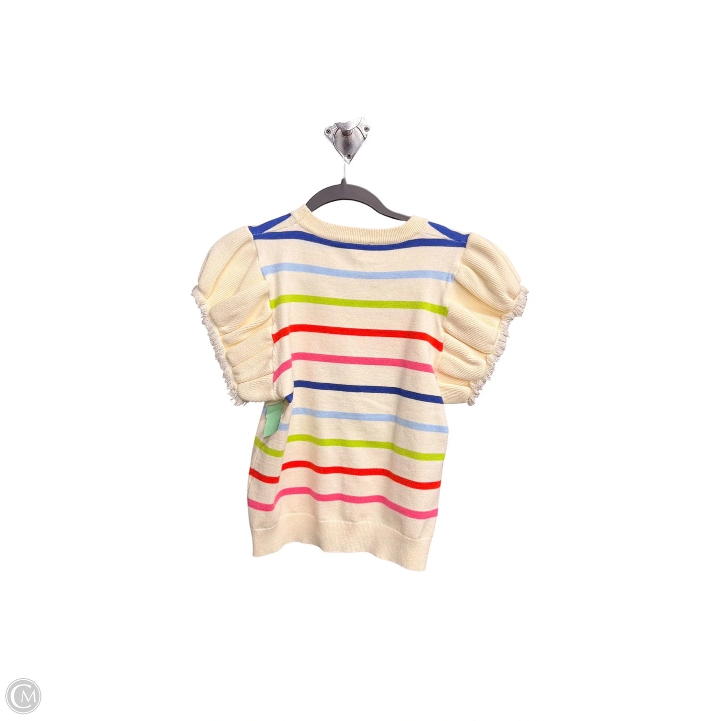 Top Short Sleeve By Thml In Striped Pattern, Size: Xs