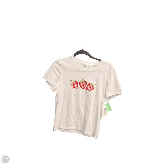 Top Short Sleeve By Altard State In Red & White, Size: L