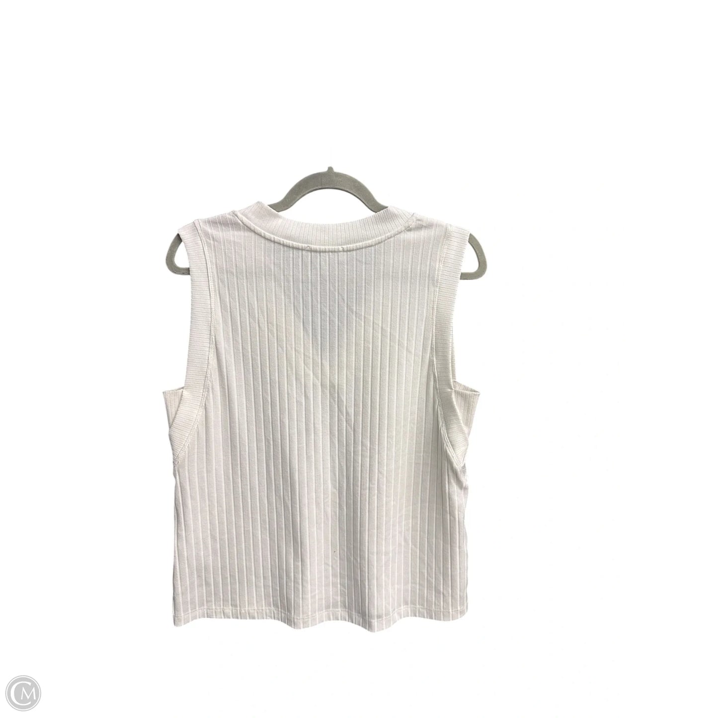 Top Sleeveless By Evereve In White, Size: L