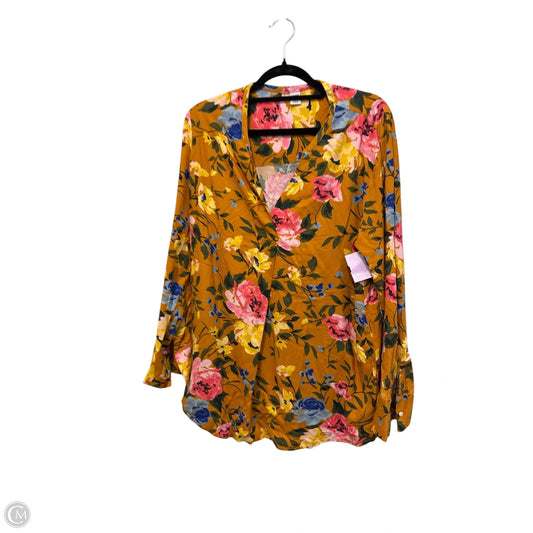 Top Long Sleeve By Old Navy In Floral Print, Size: M