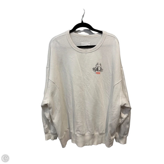 Sweatshirt Crewneck By Aerie In White, Size: L