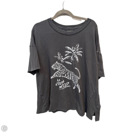 Top Short Sleeve By Aerie In Black, Size: L
