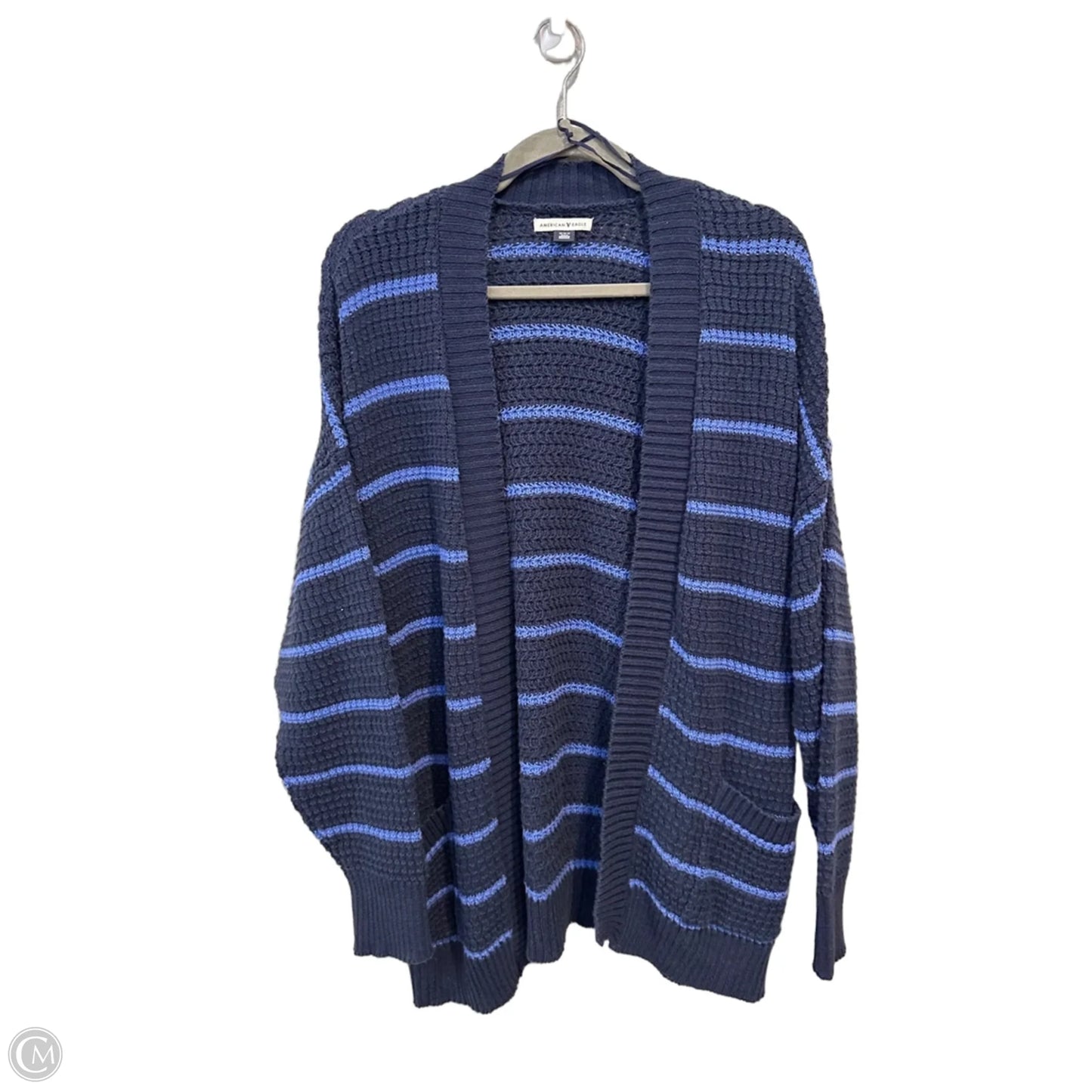 Sweater Cardigan By American Eagle In Navy, Size: M