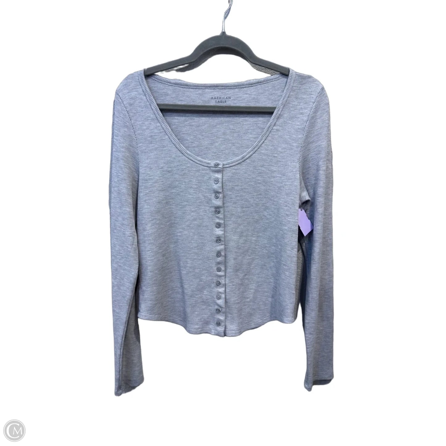 Top Long Sleeve By American Eagle In Grey, Size: Xl