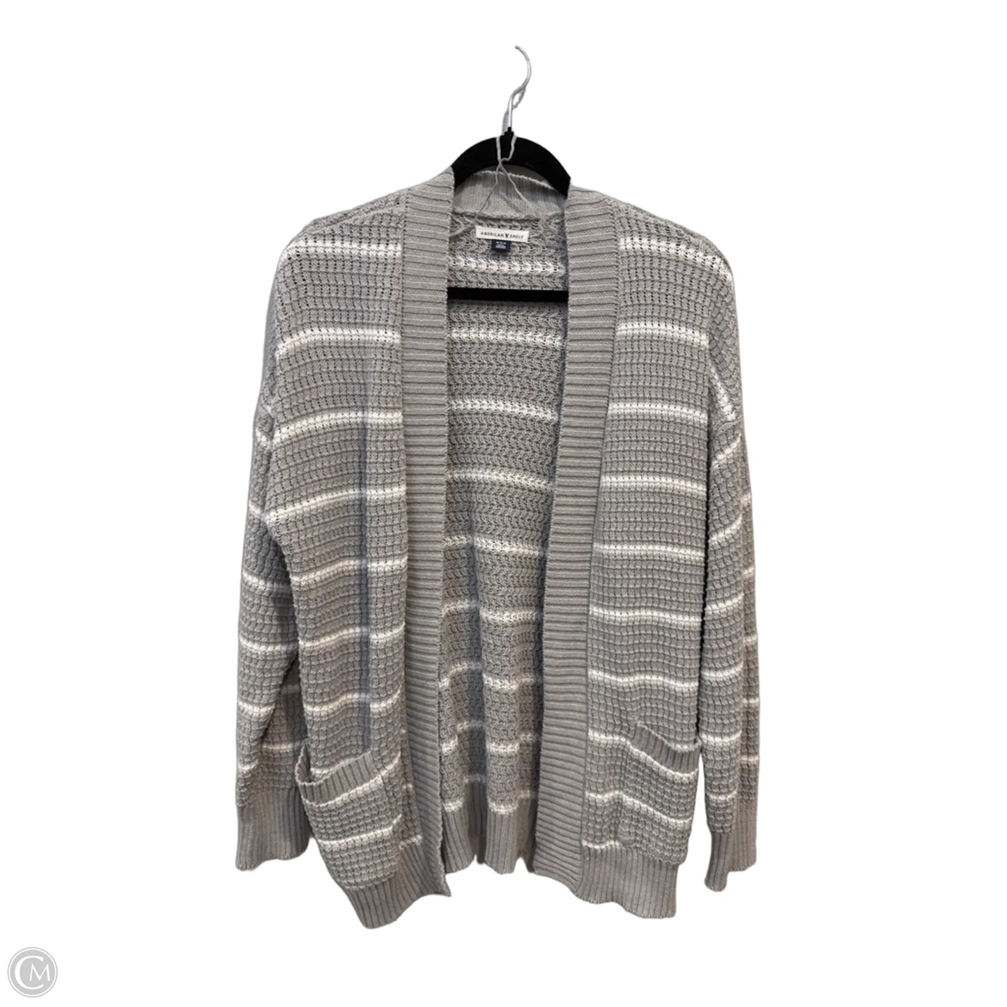 Sweater Cardigan By American Eagle In Grey, Size: M
