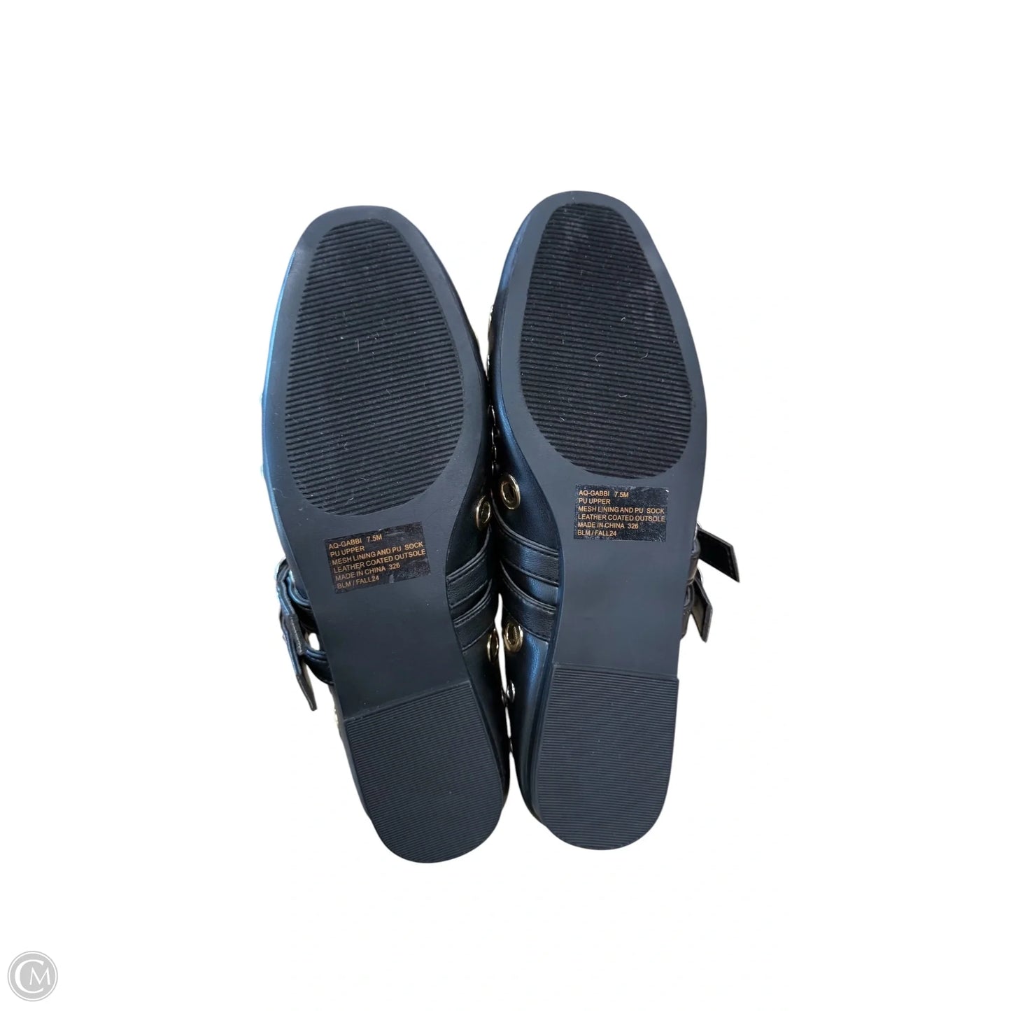 Shoes Flats By Aqua In Black, Size: 7.5
