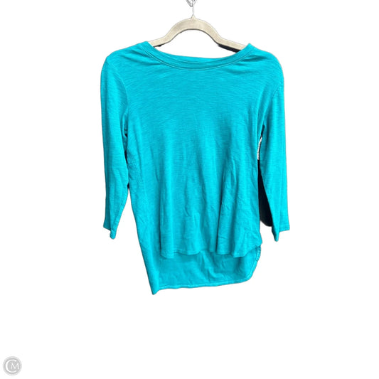 Top 3/4 Sleeve By Kirkland In Teal, Size: S