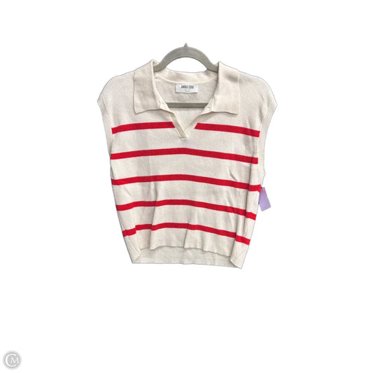 Top Sleeveless By Double Zero In Red & Tan, Size: S