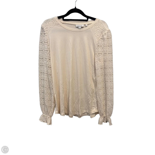 Top Long Sleeve By Chicos In Cream, Size: M