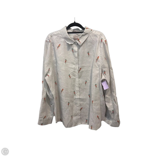 Top Long Sleeve By Chicos In Striped Pattern, Size: Xl