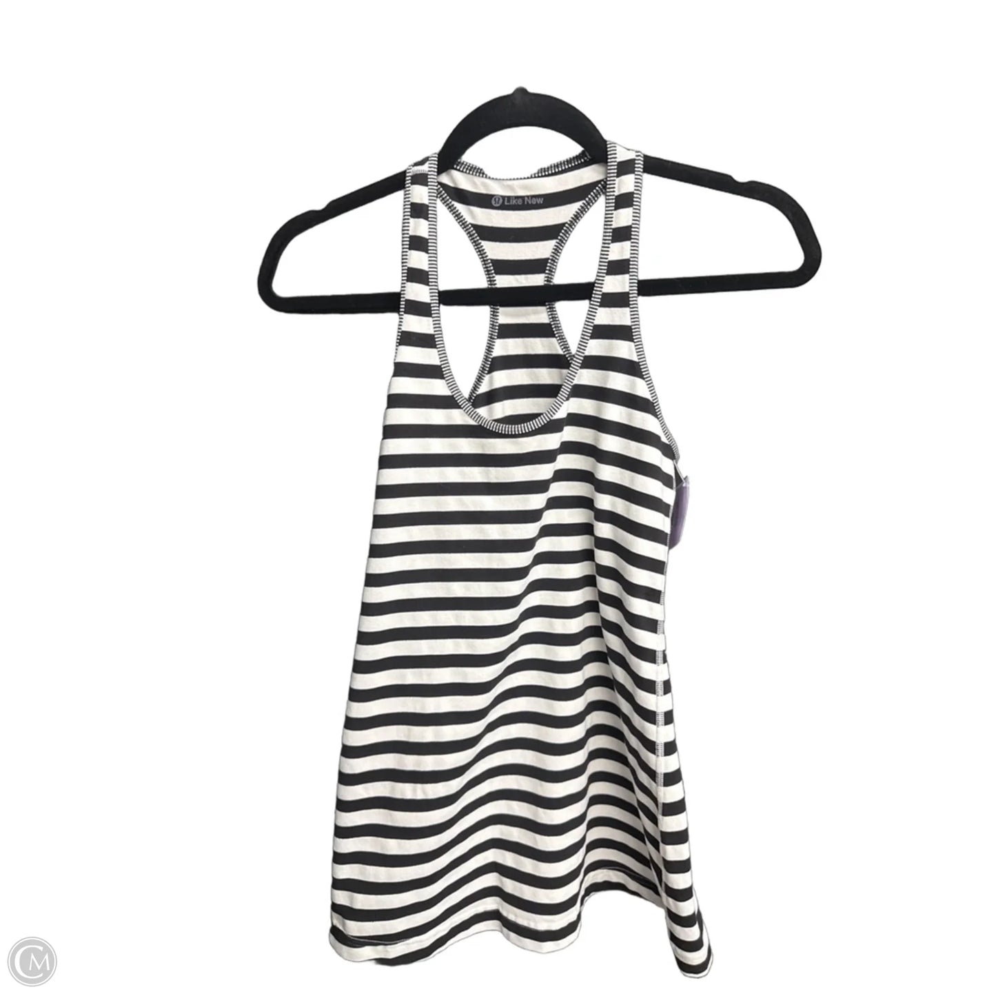 Athletic Tank Top By Lululemon In Black & White, Size: Xs
