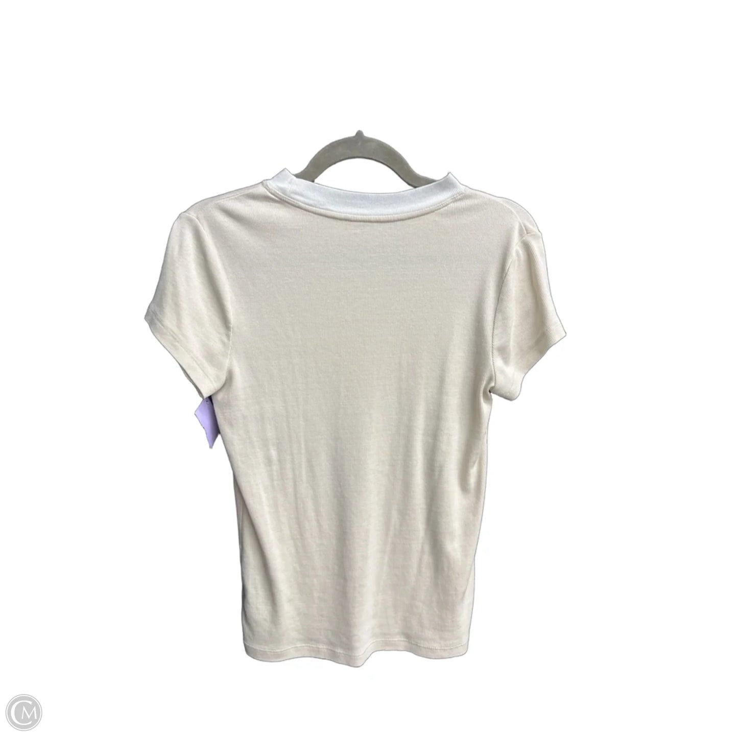 Top Short Sleeve By A New Day In Cream & White, Size: M