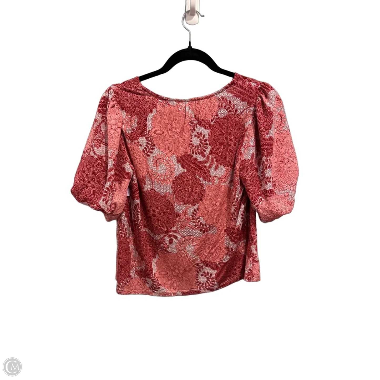 Top Short Sleeve By Loft In Red & White, Size: Xs