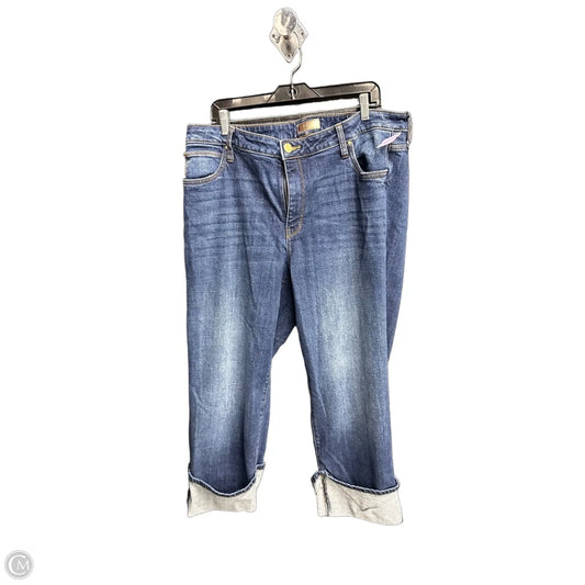 Jeans Wide Leg By Kut In Blue Denim, Size: 16